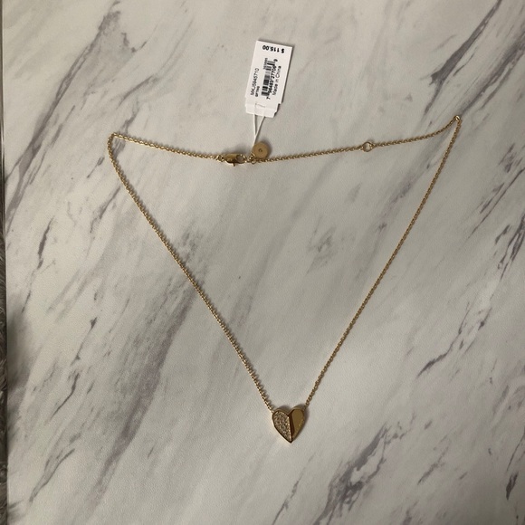 NWT Michael Kors Heart Necklace and Earrings Set - Picture 4 of 7